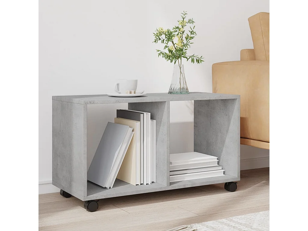 Betongrauer Rollschrank 72x33x42,5 cm, Holzwerkstoff