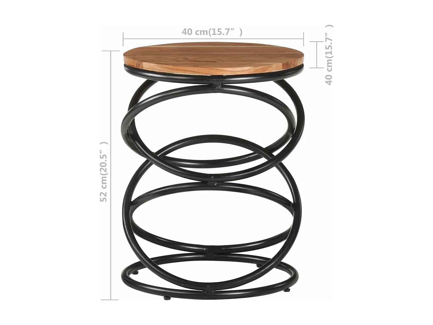 Table d'appoint 40x40x52 cm Bois d'acacia massif