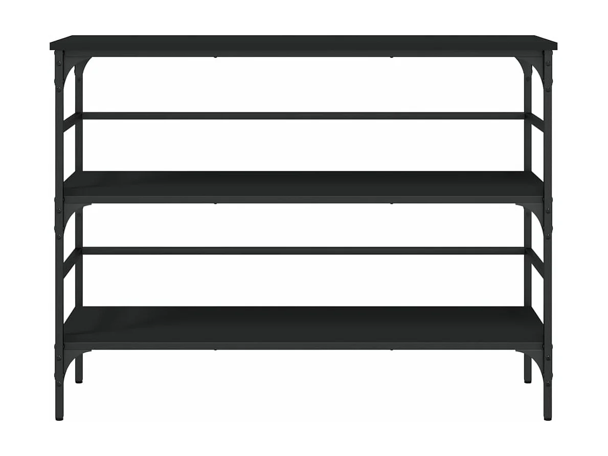 Mesa consola negra 100x32x75 cm de madera contrachapada