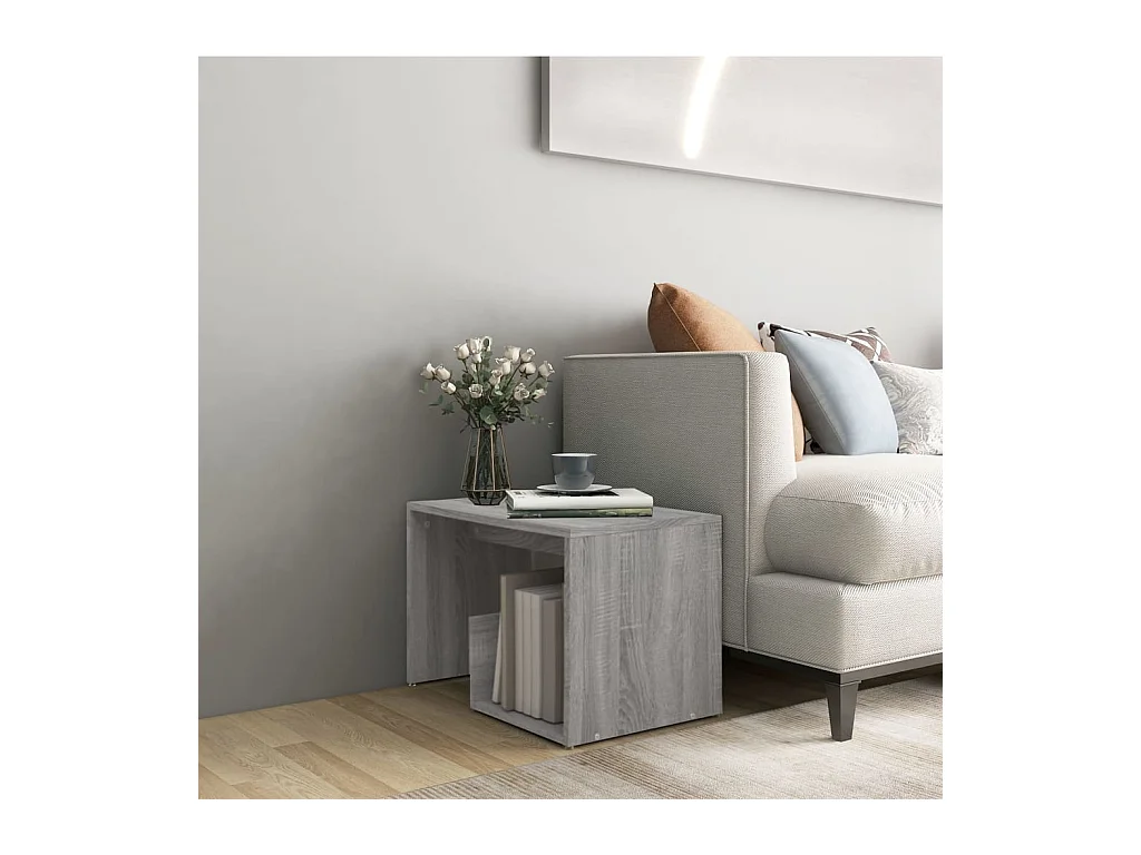 Table d'appoint Sonoma gris 59x36x38 cm Bois d'ingénierie