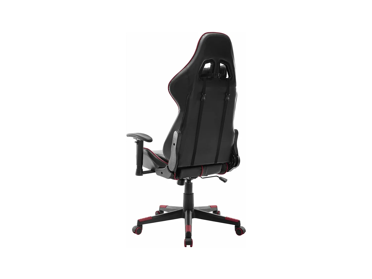 Gaming-Stuhl Schwarzes und burgunderrotes Kunstleder