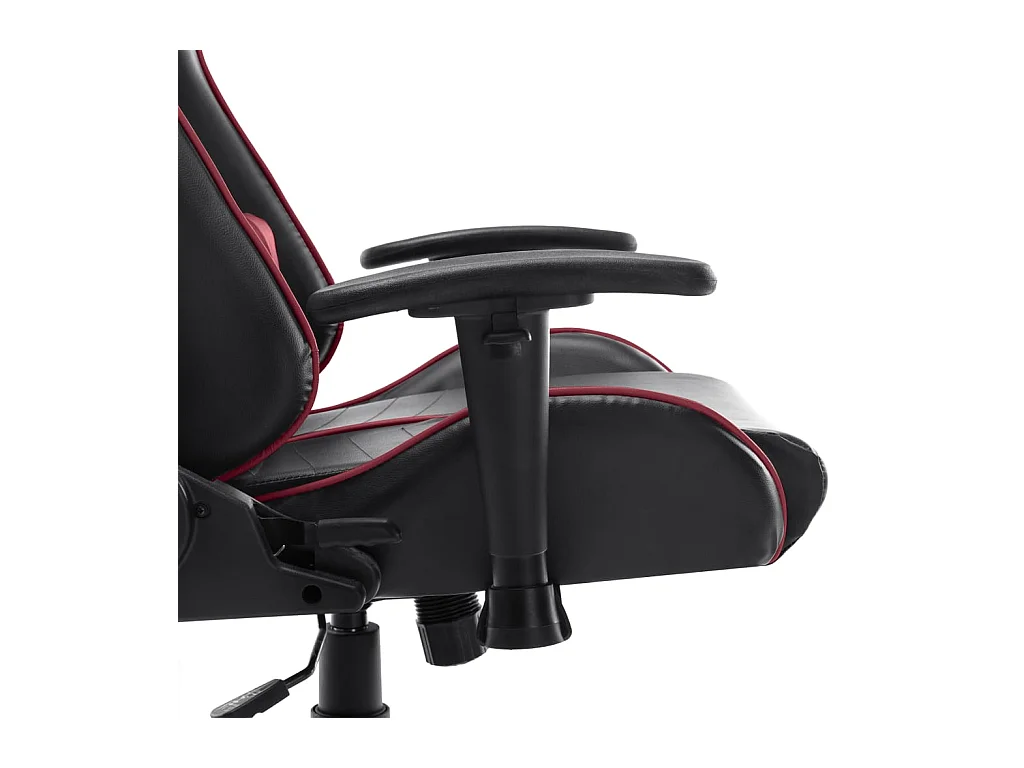 Gaming-Stuhl Schwarzes und burgunderrotes Kunstleder