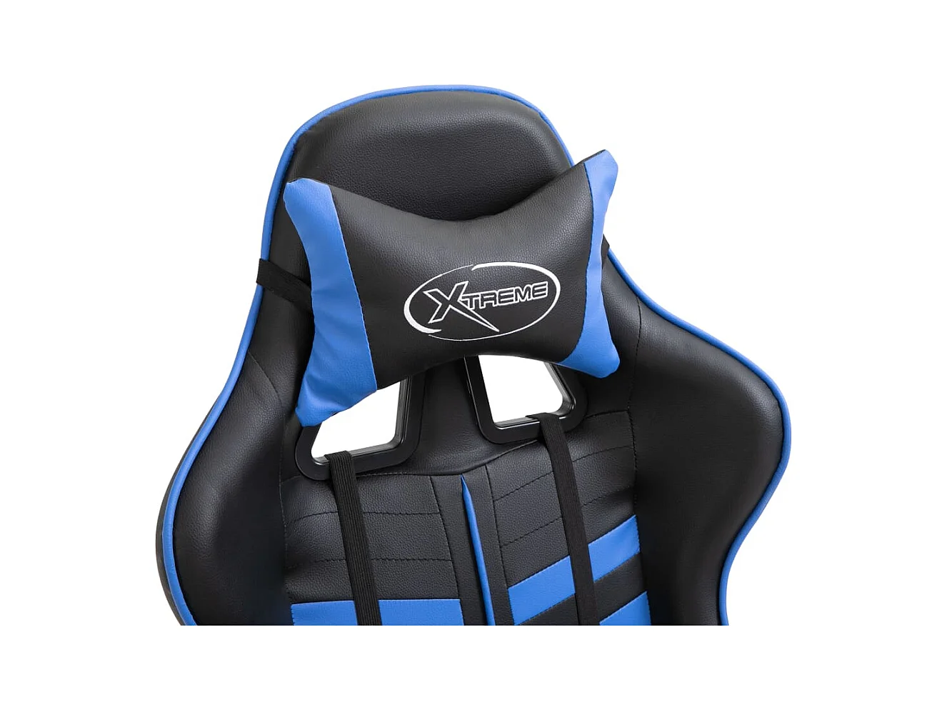 Blauer Gaming-Stuhl aus Kunstleder