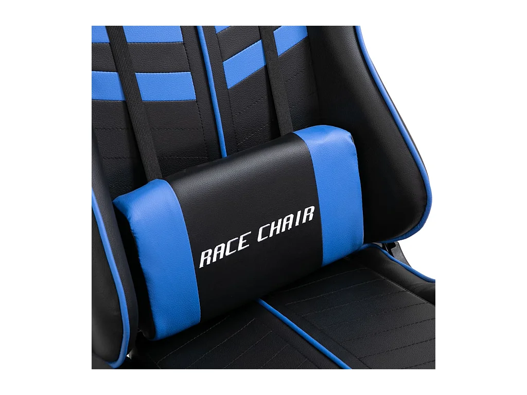 Blauer Gaming-Stuhl aus Kunstleder