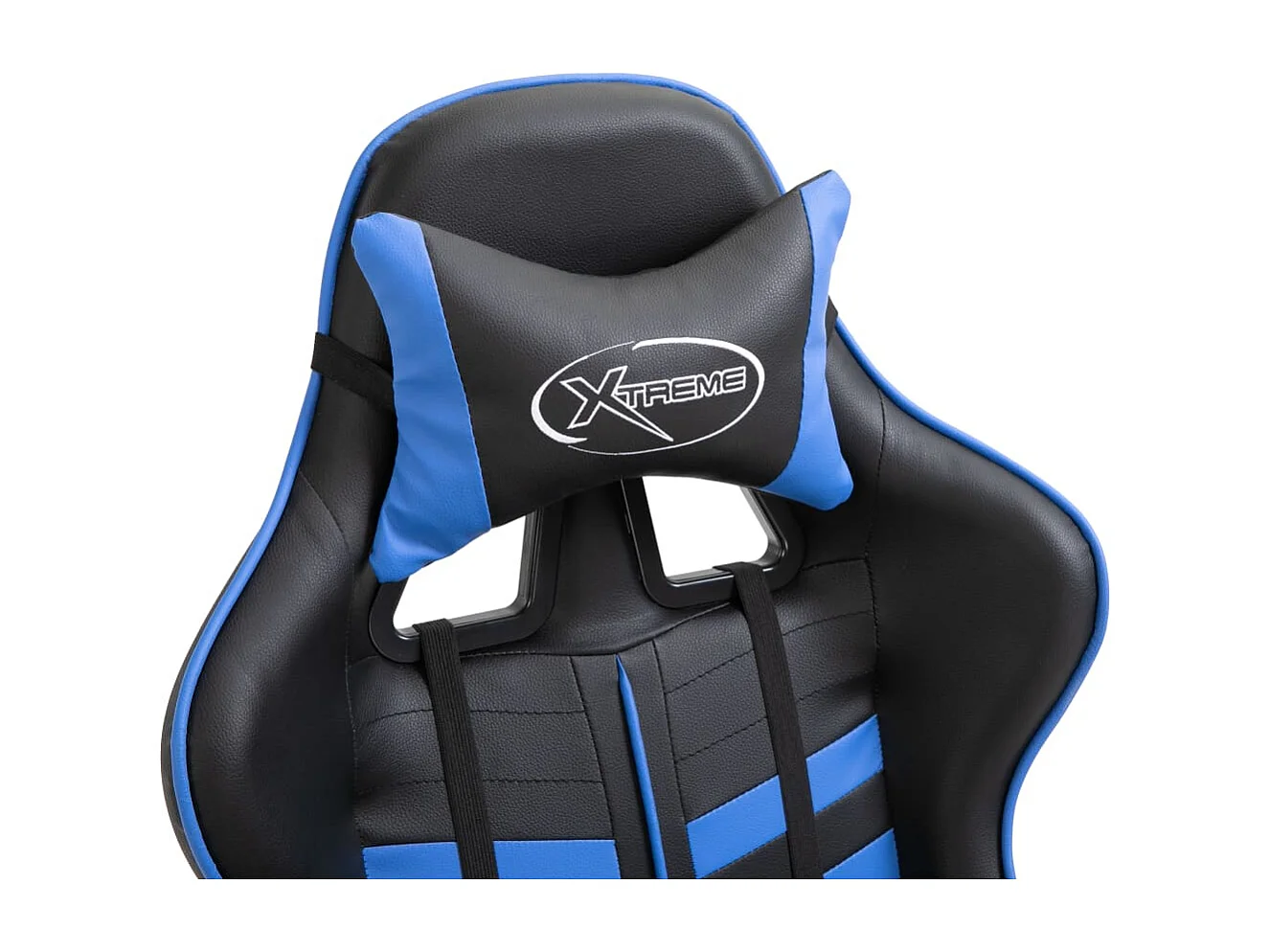 Blauer Gaming-Stuhl aus Kunstleder