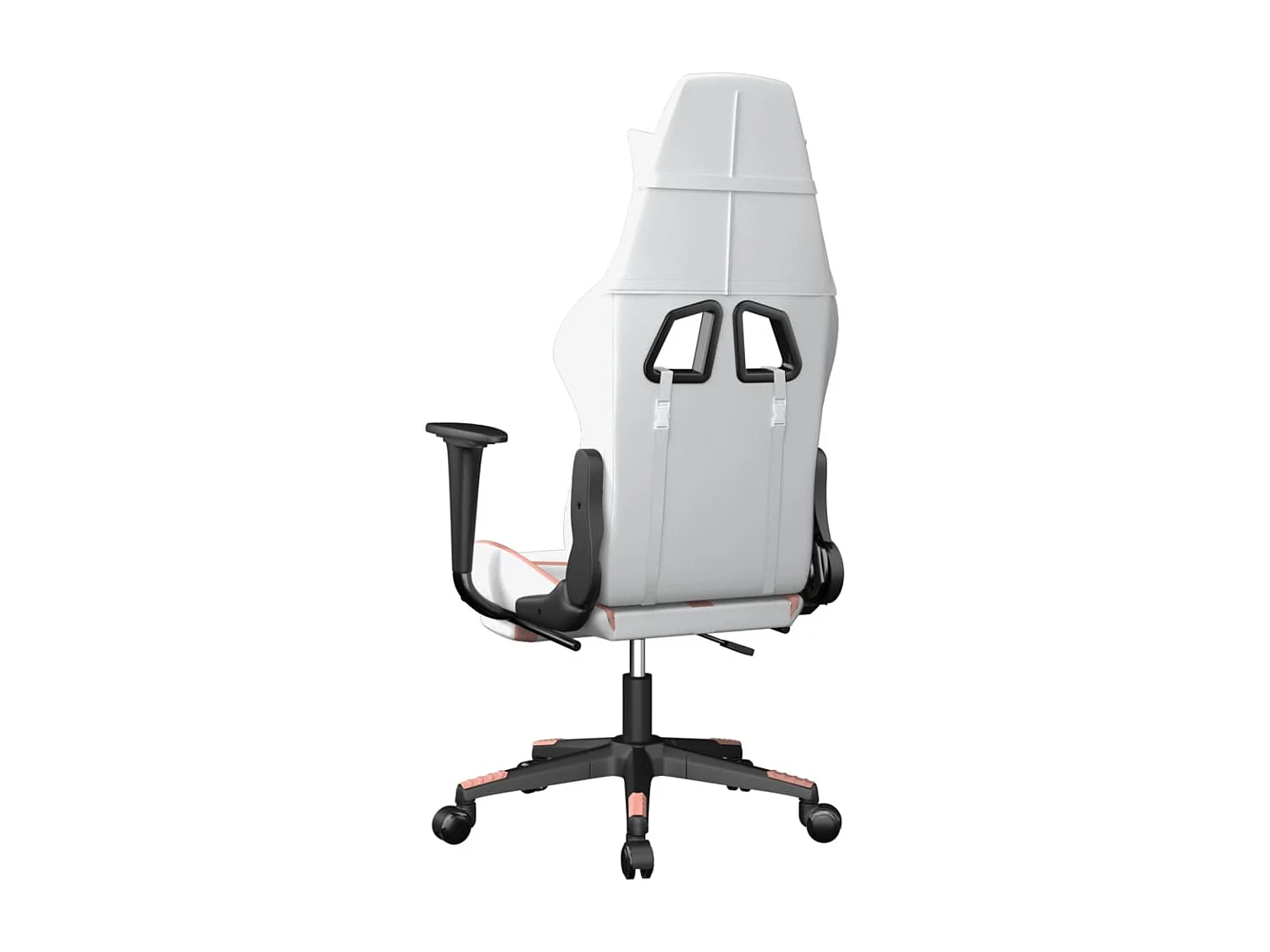 Chaise de jeu de massage avec repose-pied Blanc&Rose Similicuir