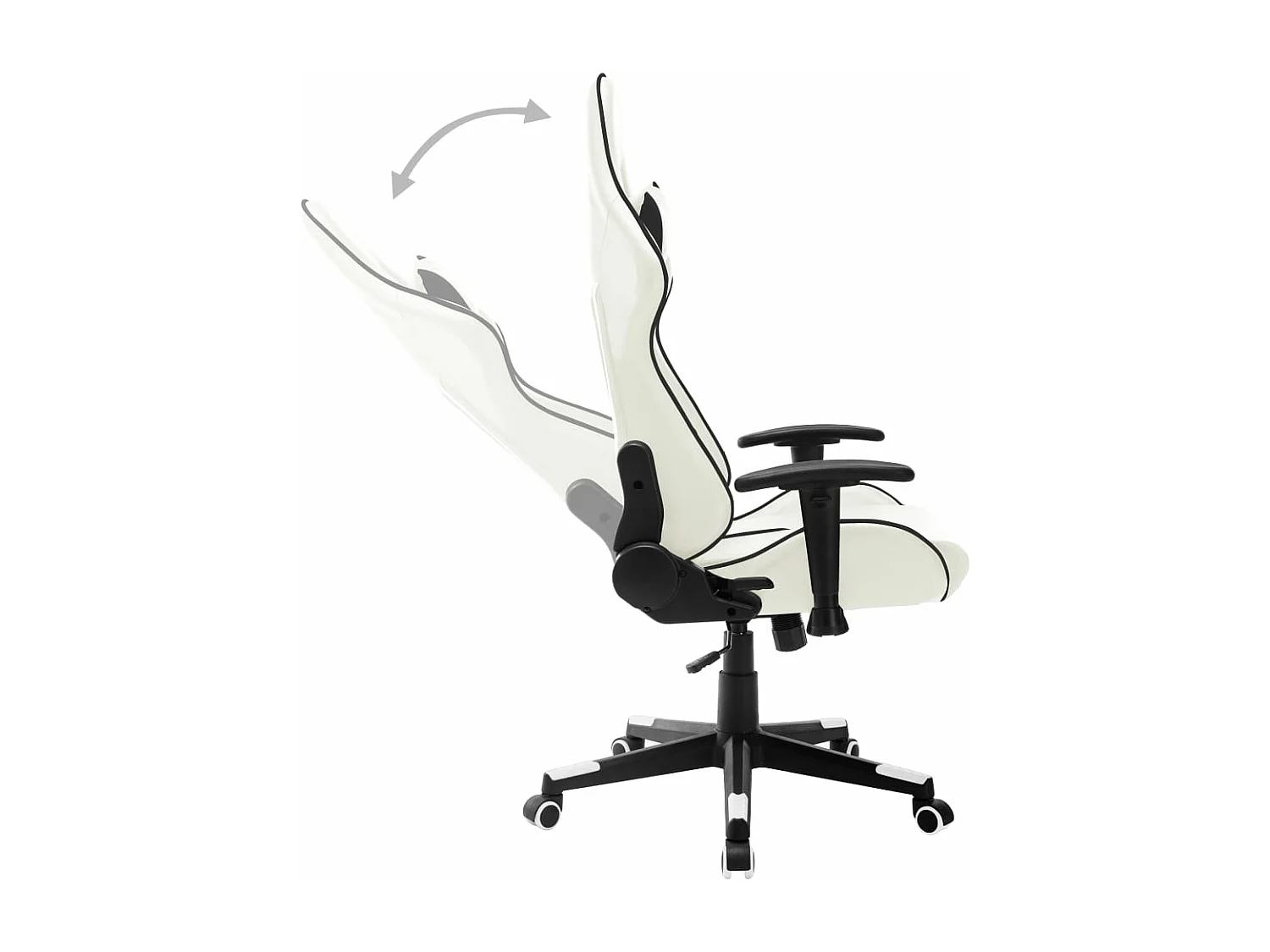 Chaise de jeu Blanc et noir Cuir artificiel