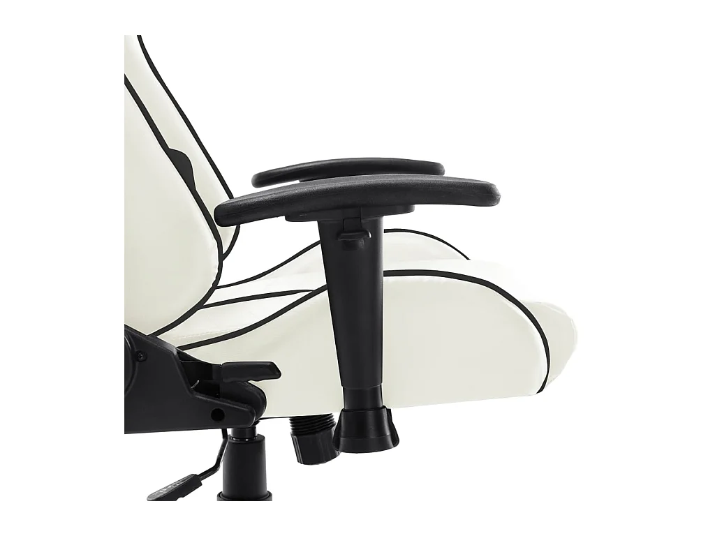 Chaise de jeu Blanc et noir Cuir artificiel