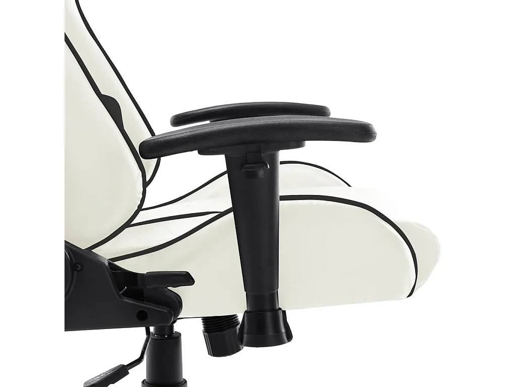 Chaise de jeu Blanc et noir Cuir artificiel