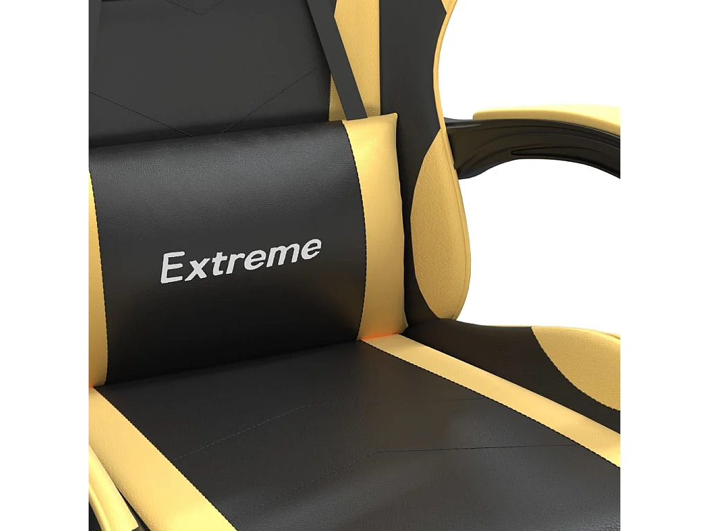 Chaise de jeu Noir et doré Similicuir