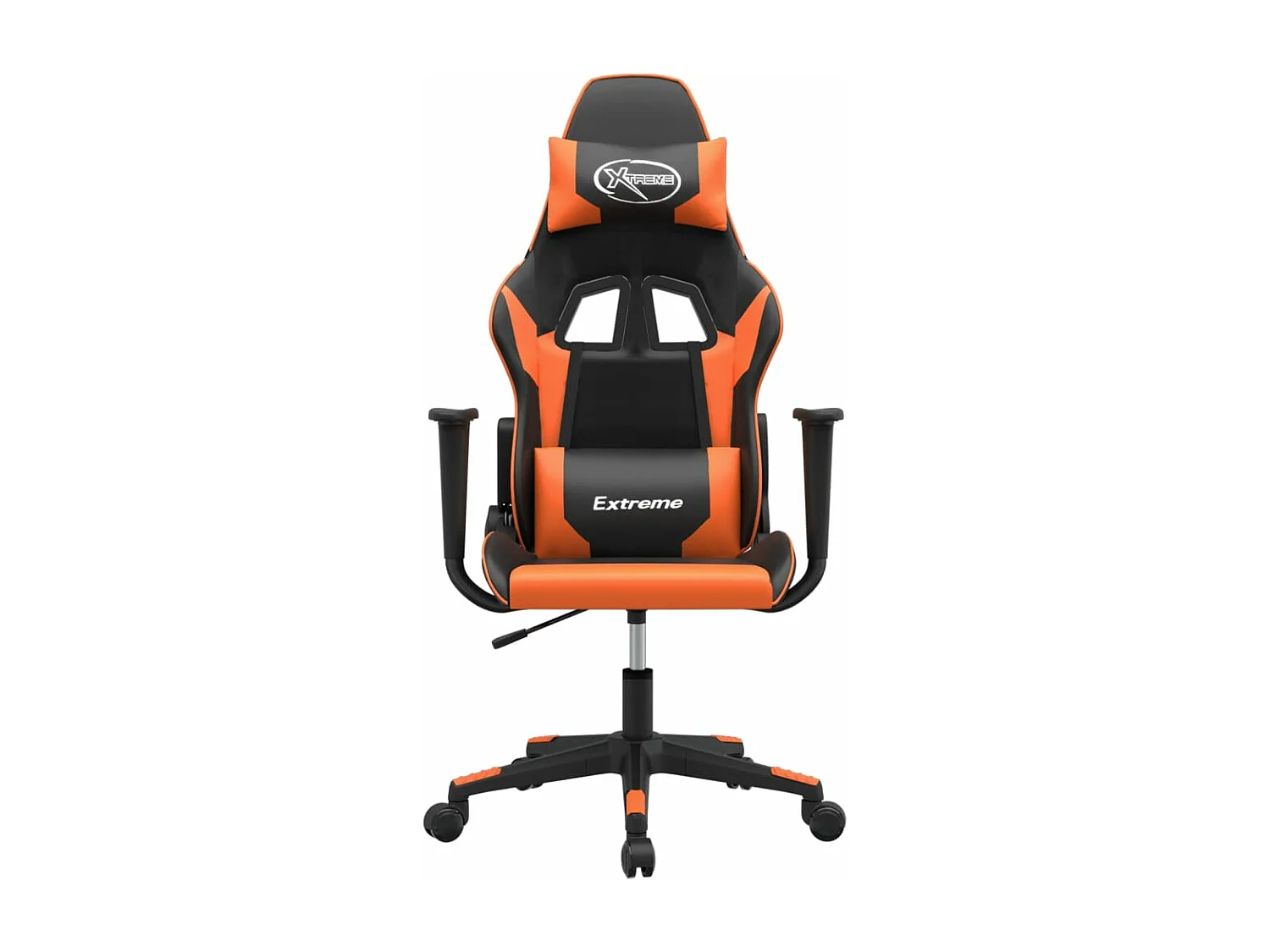 Chaise de jeu Noir et orange Similicuir