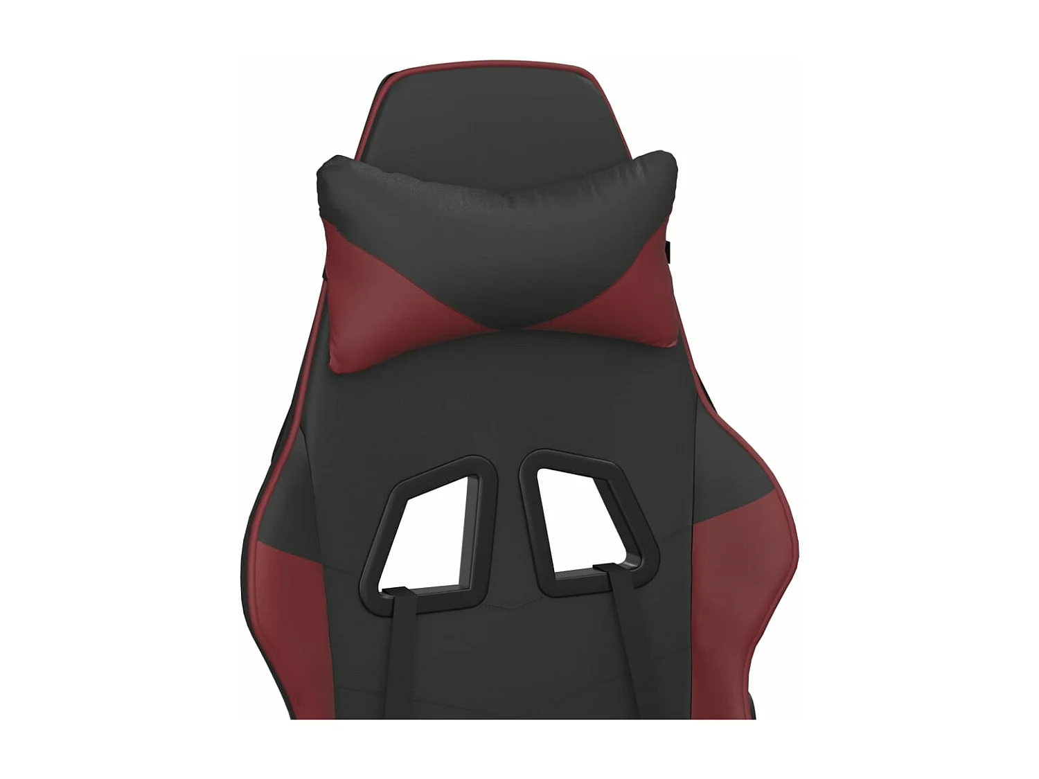 Chaise de jeu de massage repose-pied Noir&Bordeaux Similicuir