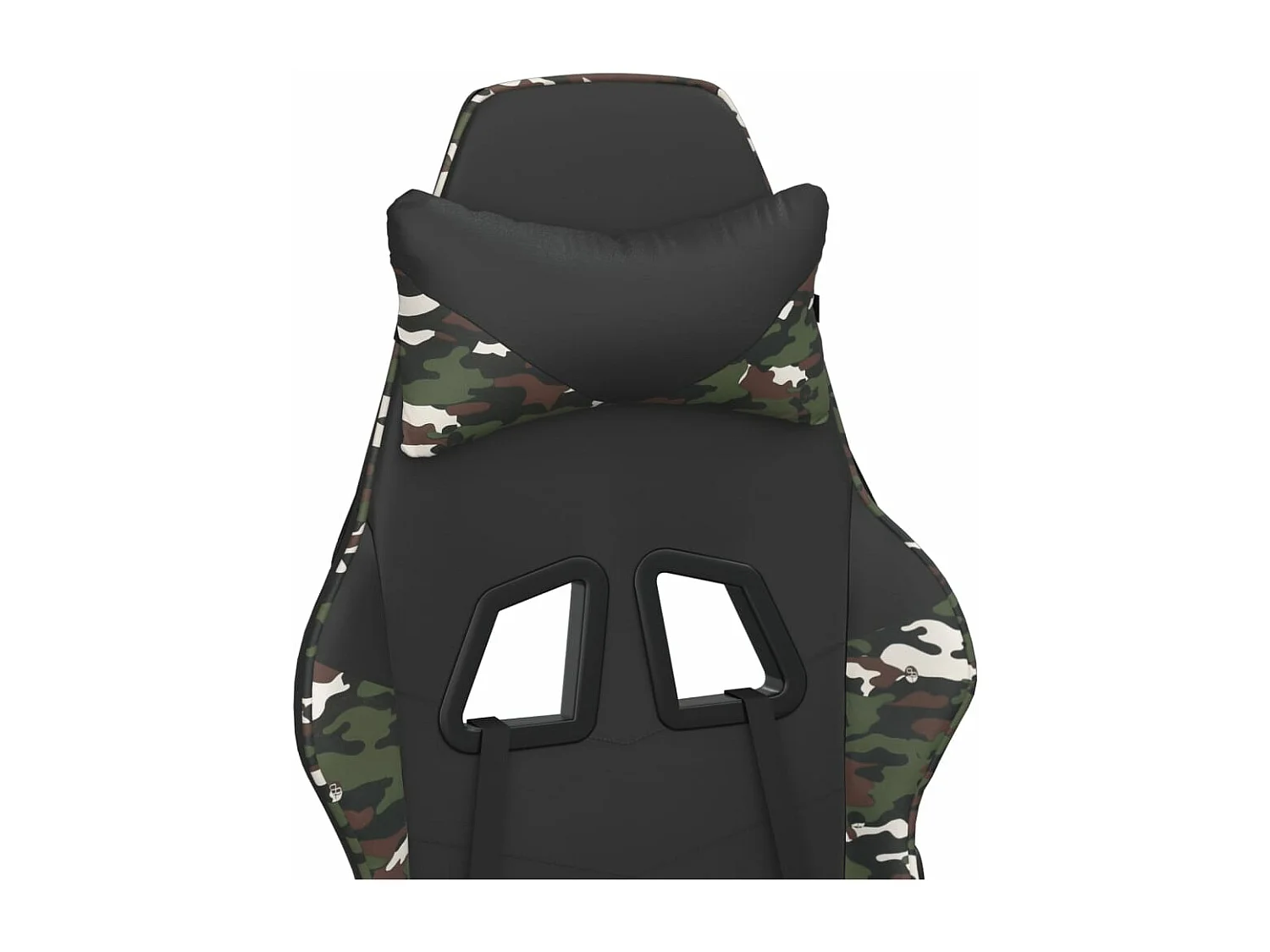 Chaise de jeu avec repose-pied Noir et camouflage Similicuir