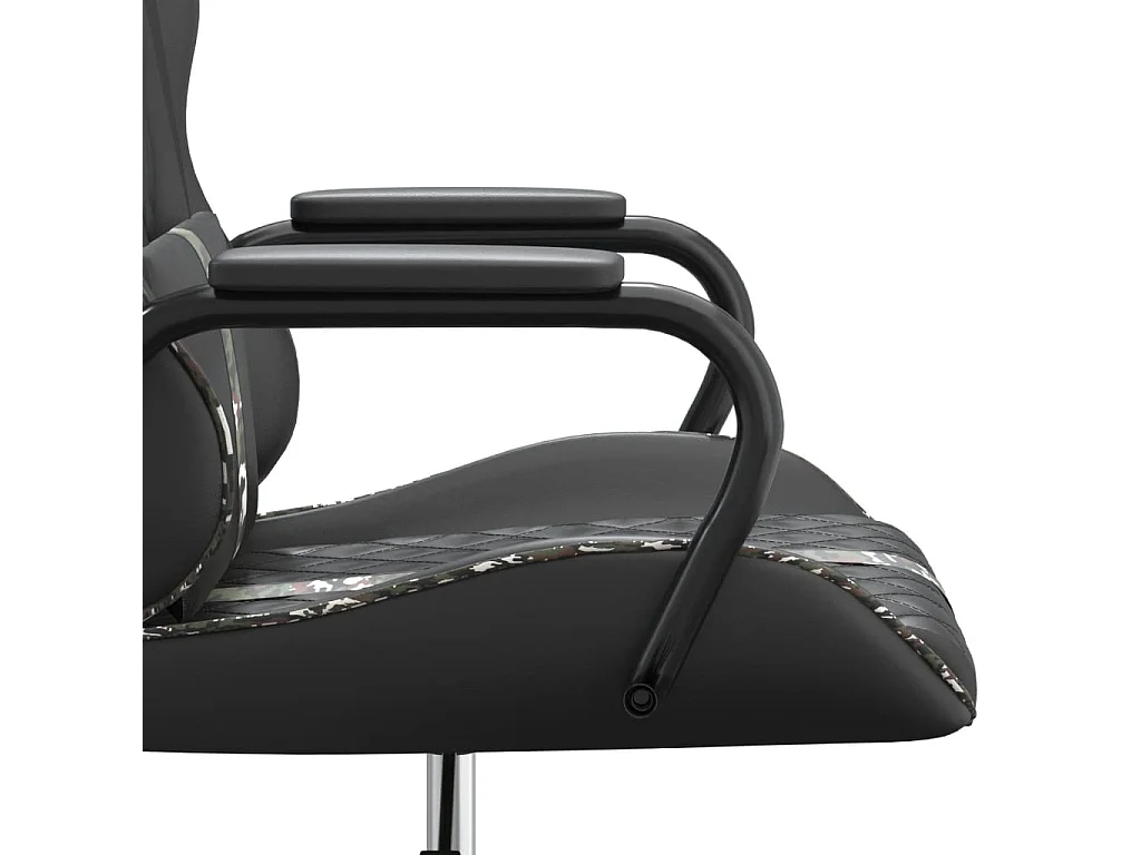 Chaise de jeu de massage camouflage et noir similicuir