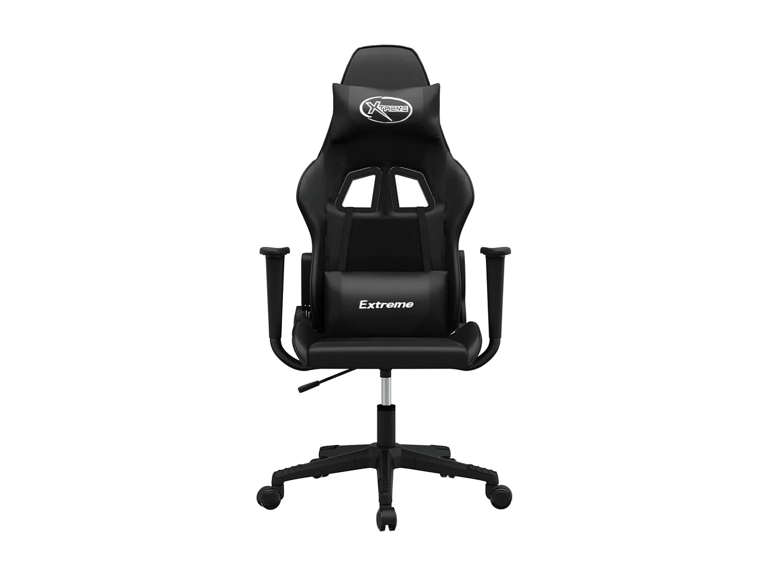 Gaming-Stuhl aus schwarzem Kunstleder