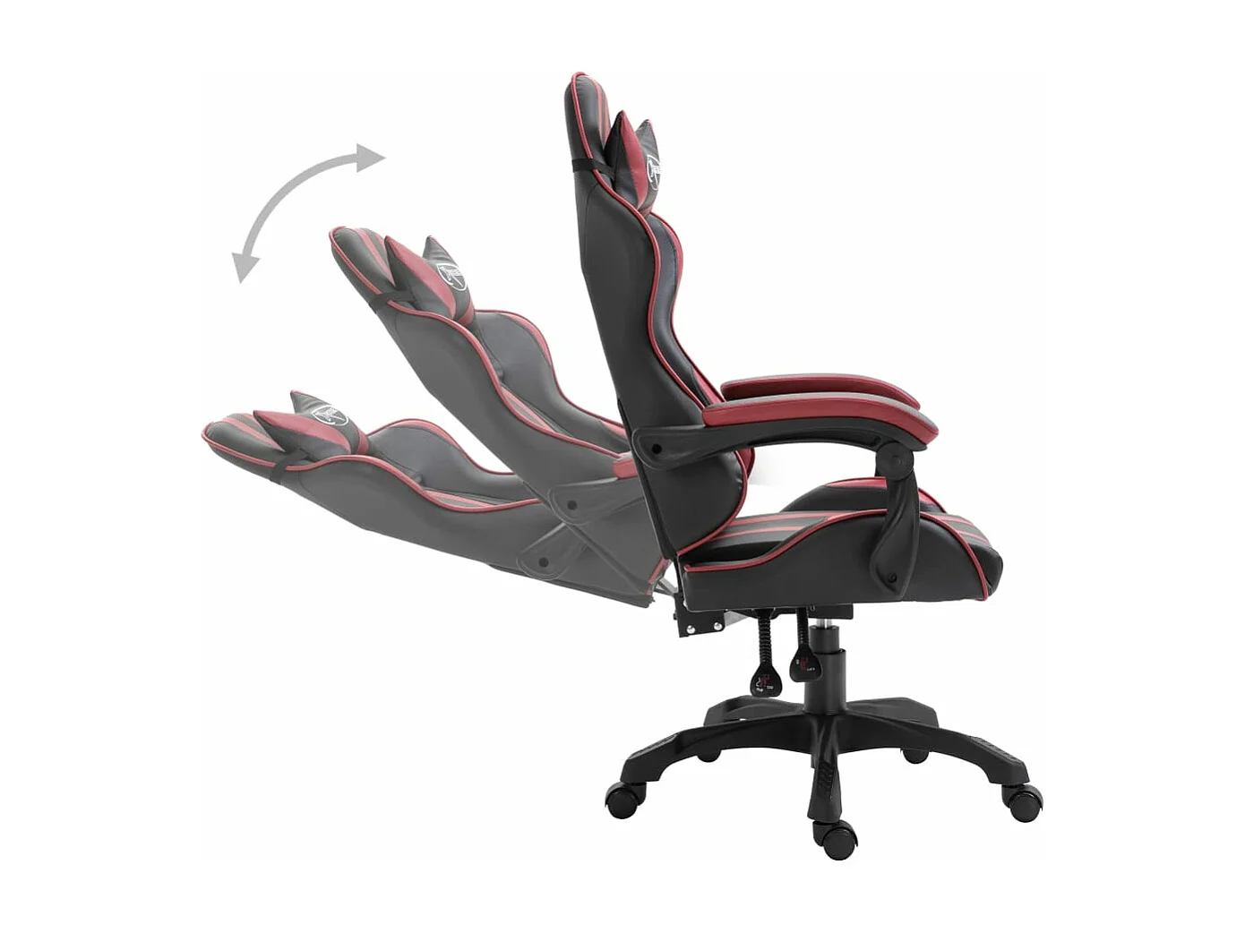 Chaise de jeu Rouge bordeaux Similicuir