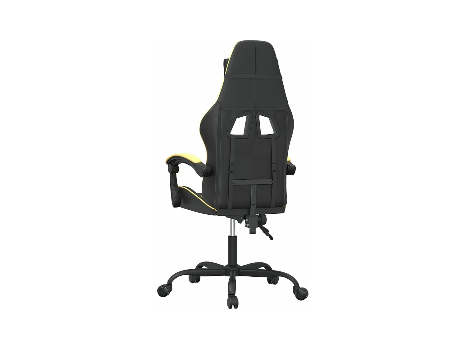 Chaise de jeu pivotante Noir et doré Similicuir