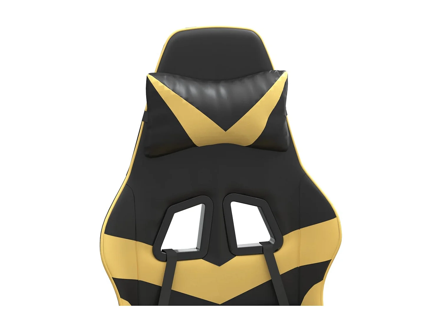 Chaise de jeu pivotante Noir et doré Similicuir