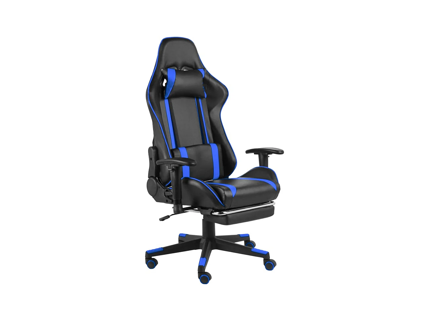 Chaise de jeu pivotante avec repose-pied Bleu PVC