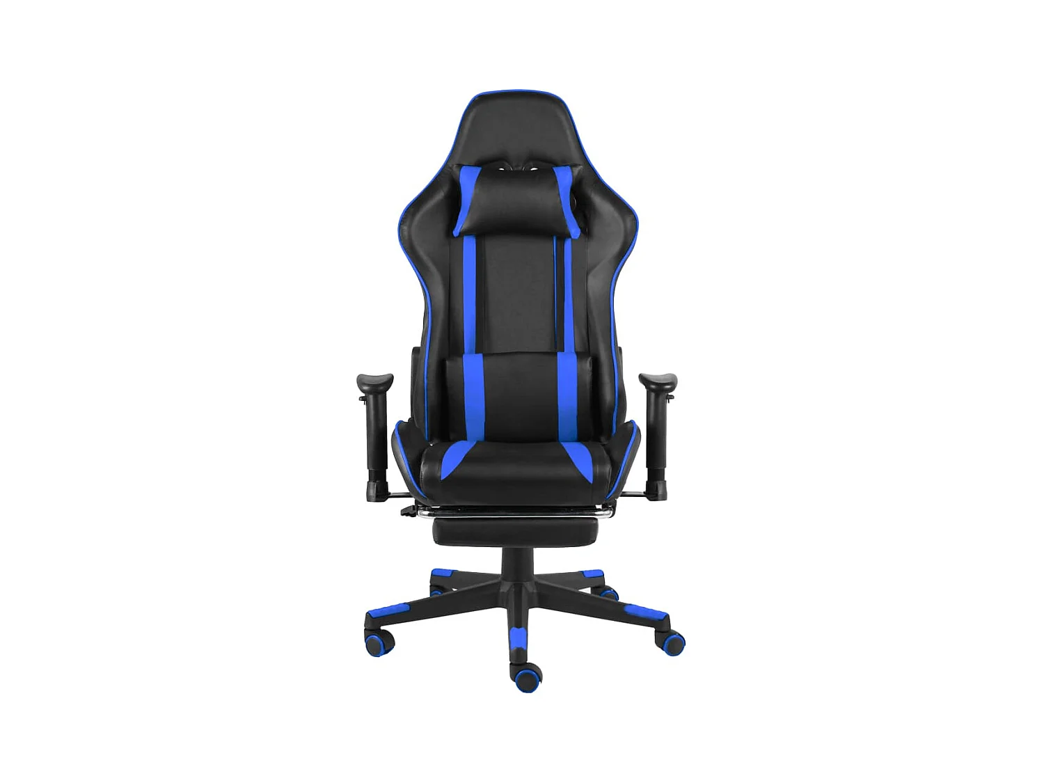 Chaise de jeu pivotante avec repose-pied Bleu PVC
