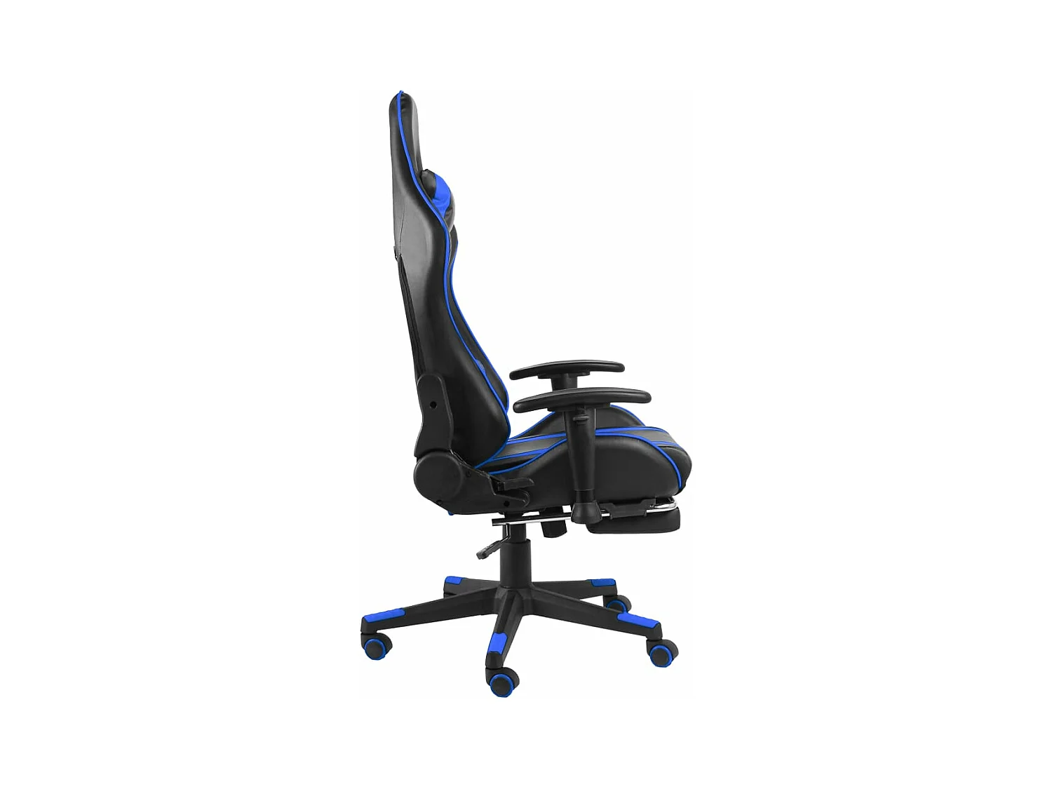 Chaise de jeu pivotante avec repose-pied Bleu PVC