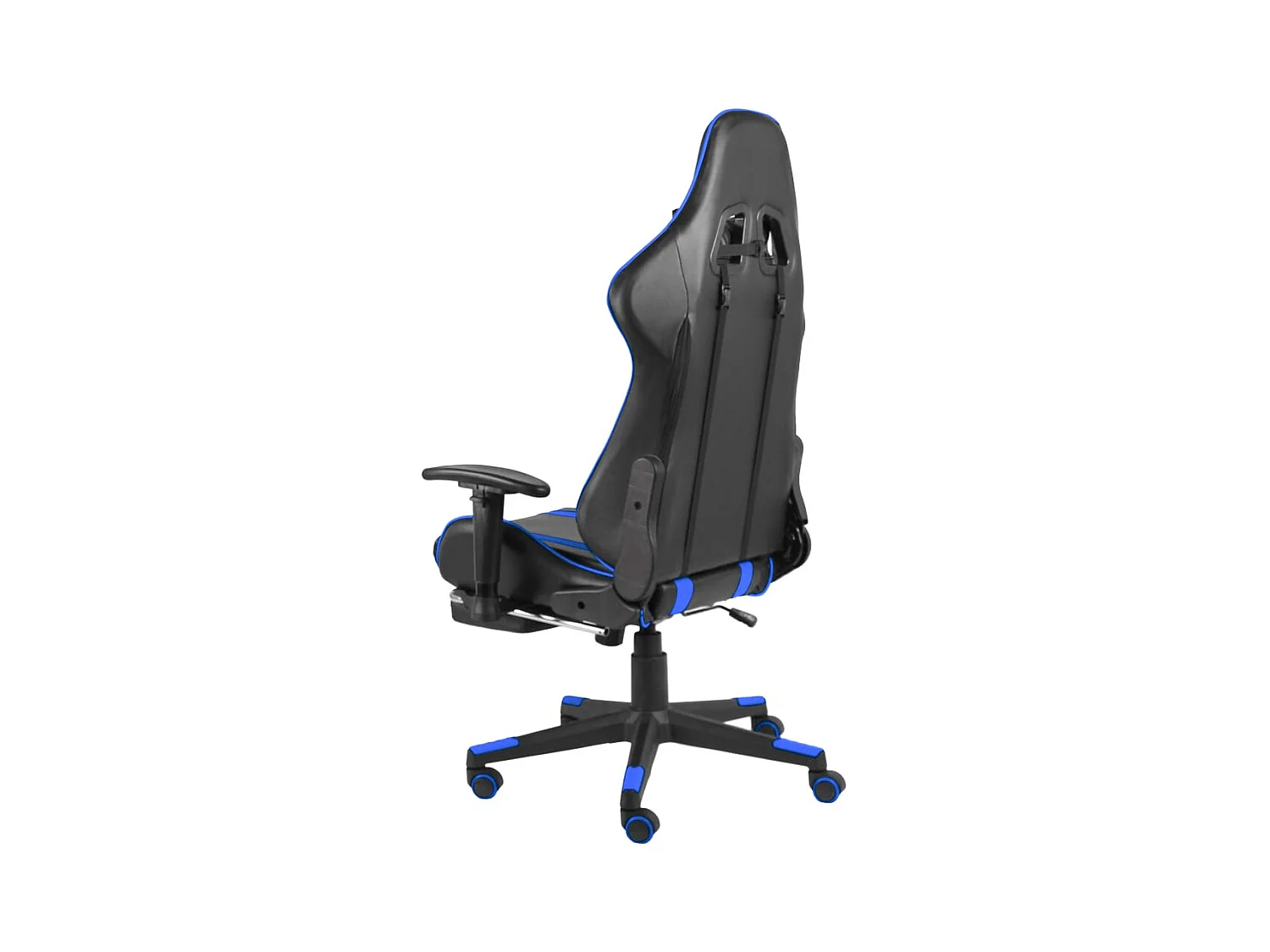 Chaise de jeu pivotante avec repose-pied Bleu PVC