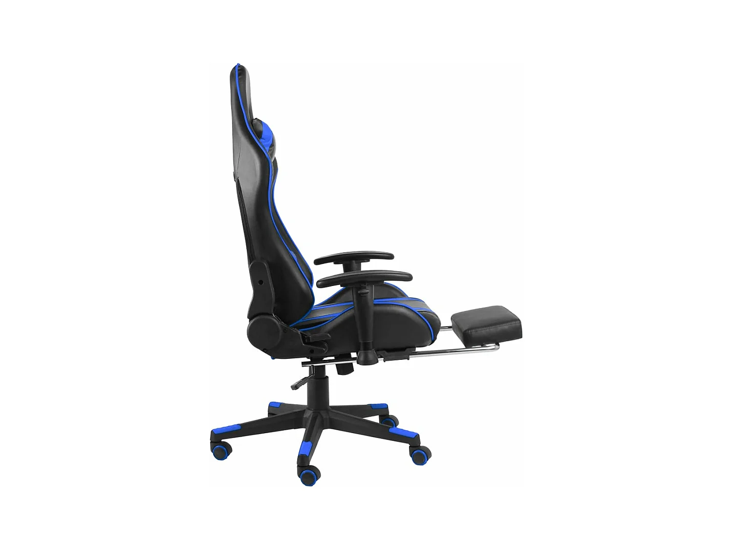 Chaise de jeu pivotante avec repose-pied Bleu PVC