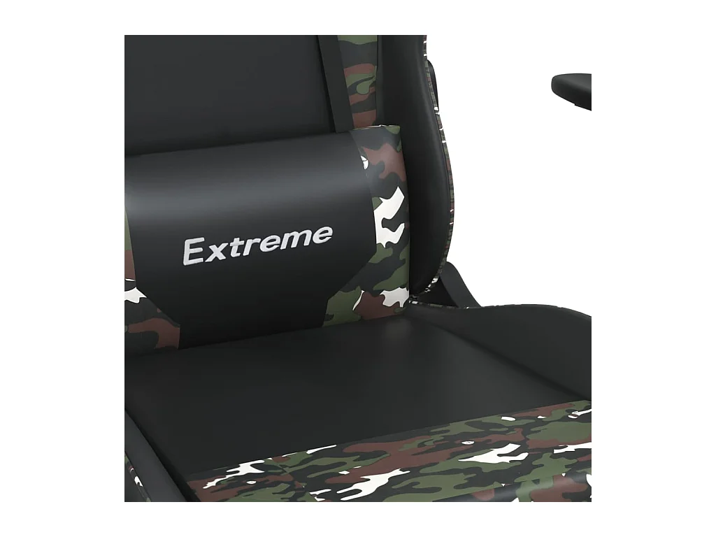 Chaise de jeu Noir et camouflage Similicuir