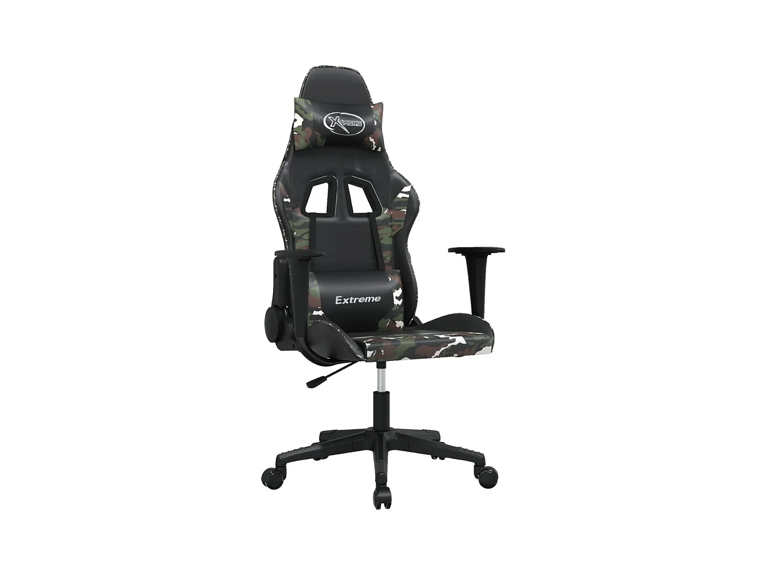 Chaise de jeu Noir et camouflage Similicuir