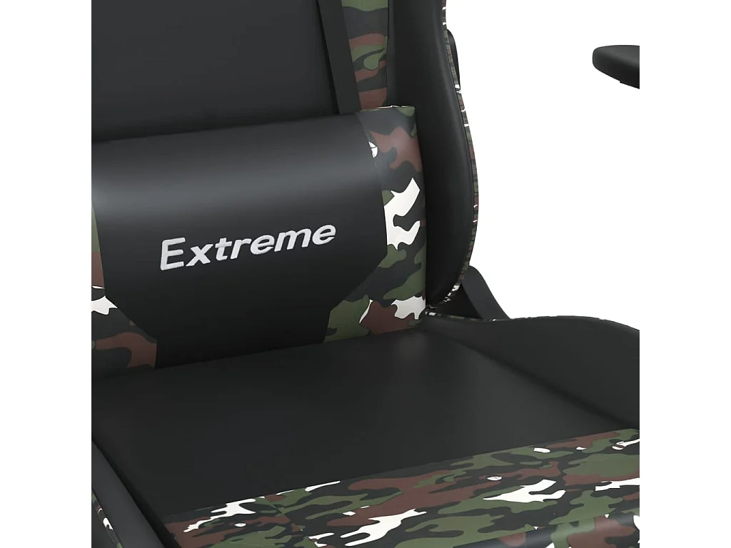 Gaming-Stuhl Schwarz und Camouflage-Kunstleder