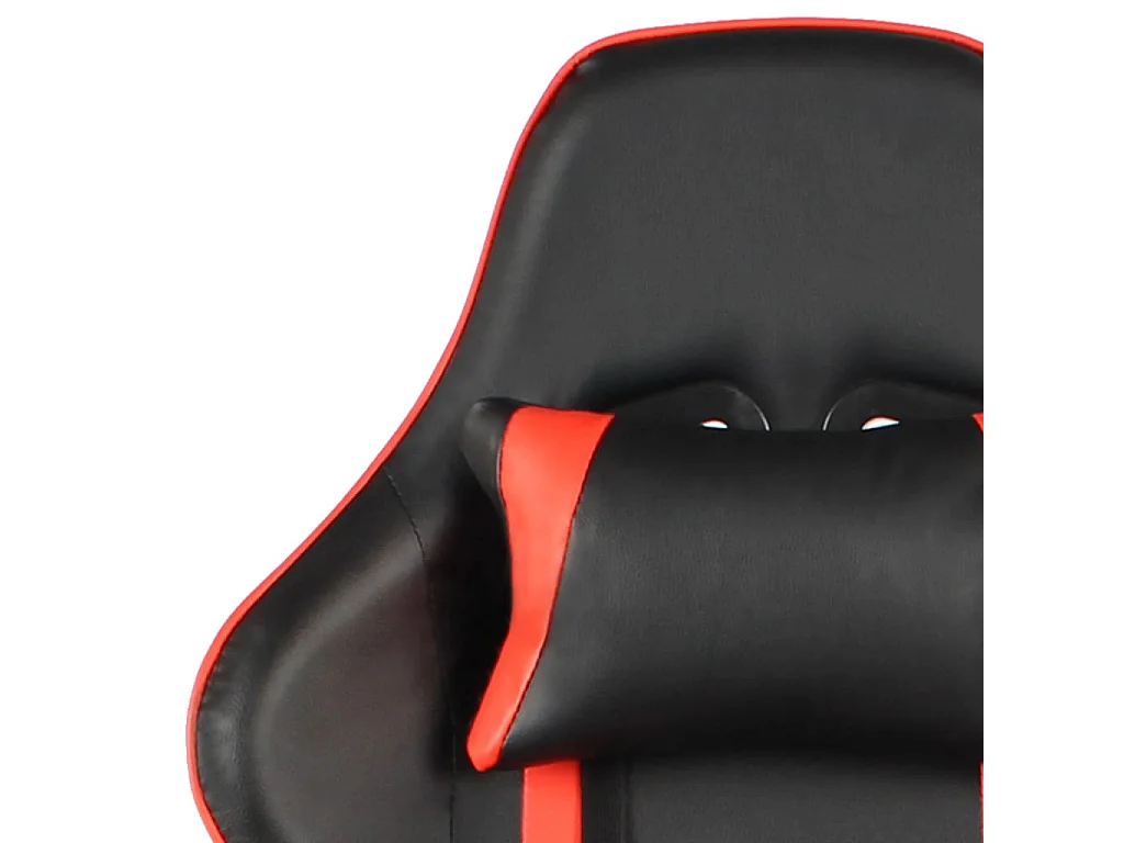 Silla gaming giratoria PVC rojo