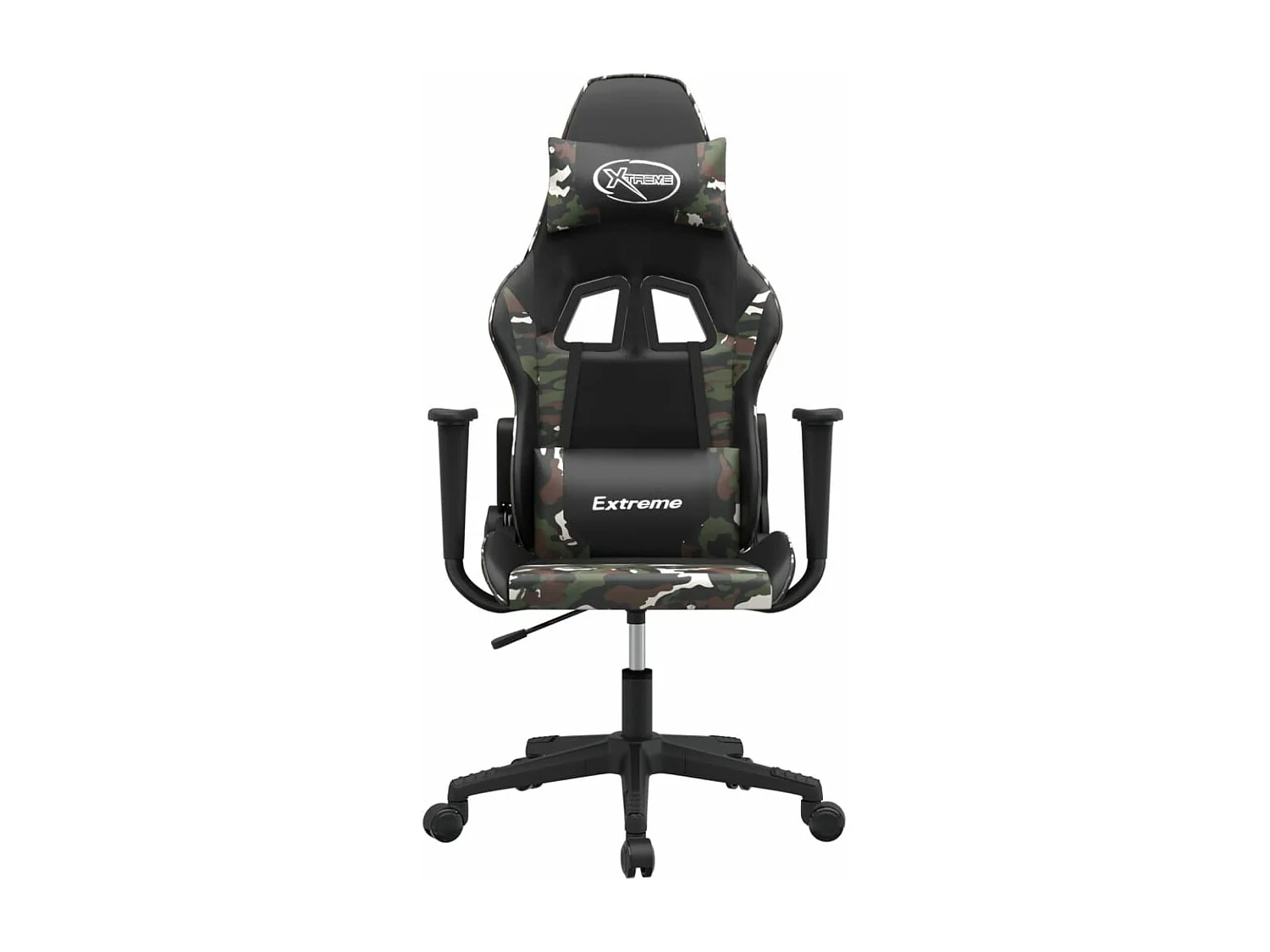 Silla Gaming Masaje Polipiel Negra y Camuflaje