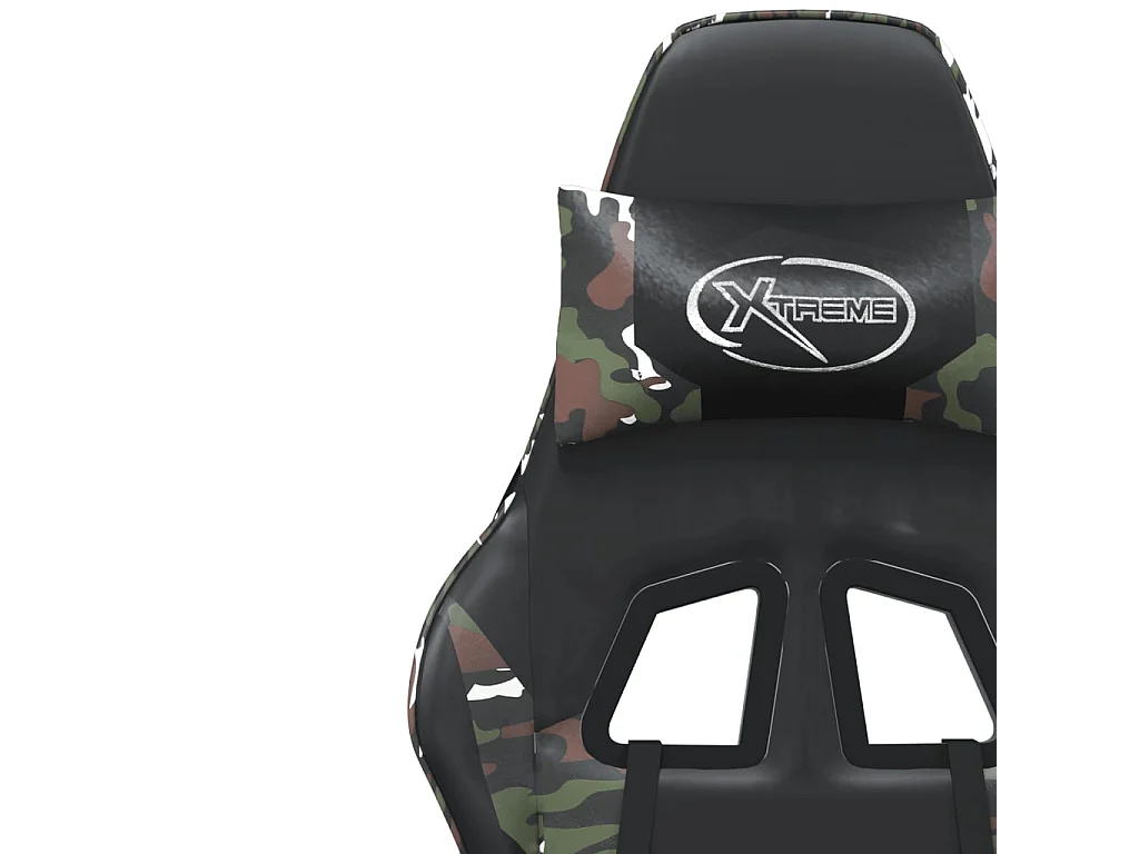 Silla Gaming Masaje Polipiel Negra y Camuflaje