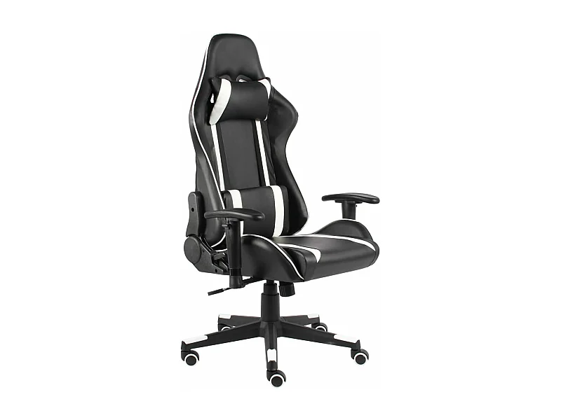 Sedia da gaming girevole in PVC bianco