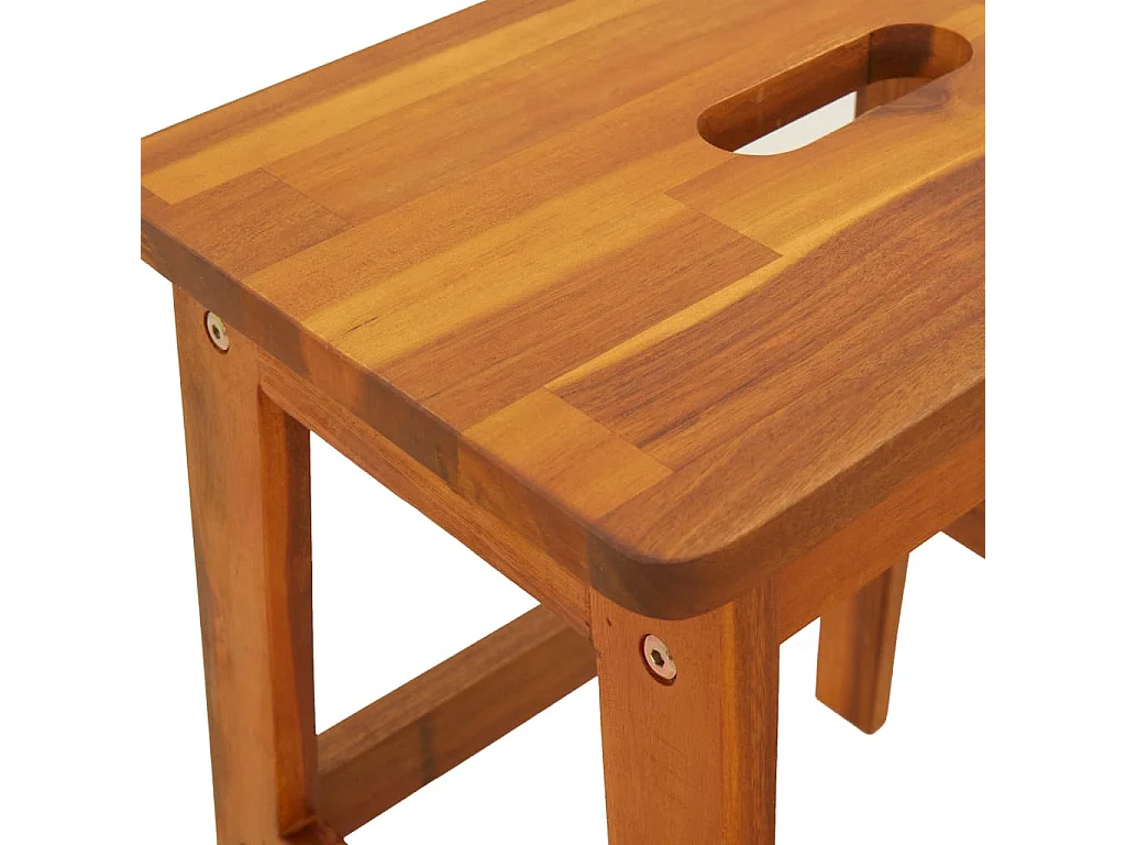 Sgabello 2 gradini 40x38x50 cm Legno massello di acacia