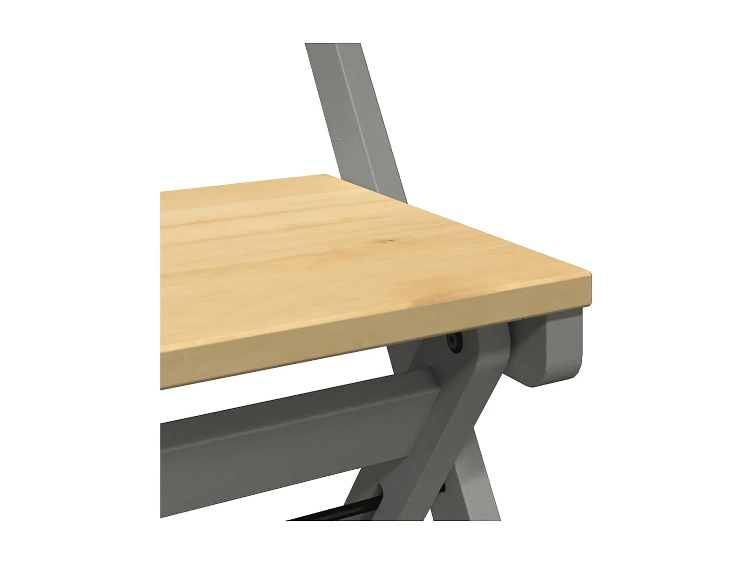 Set di 4 sedie da pranzo pieghevoli Corona in legno massello di pino