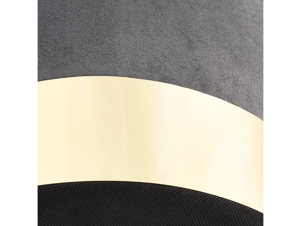 Sgabello Velluto grigio scuro e oro