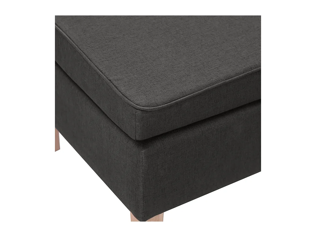 Sgabello con gambe in legno Tessuto Grigio scuro