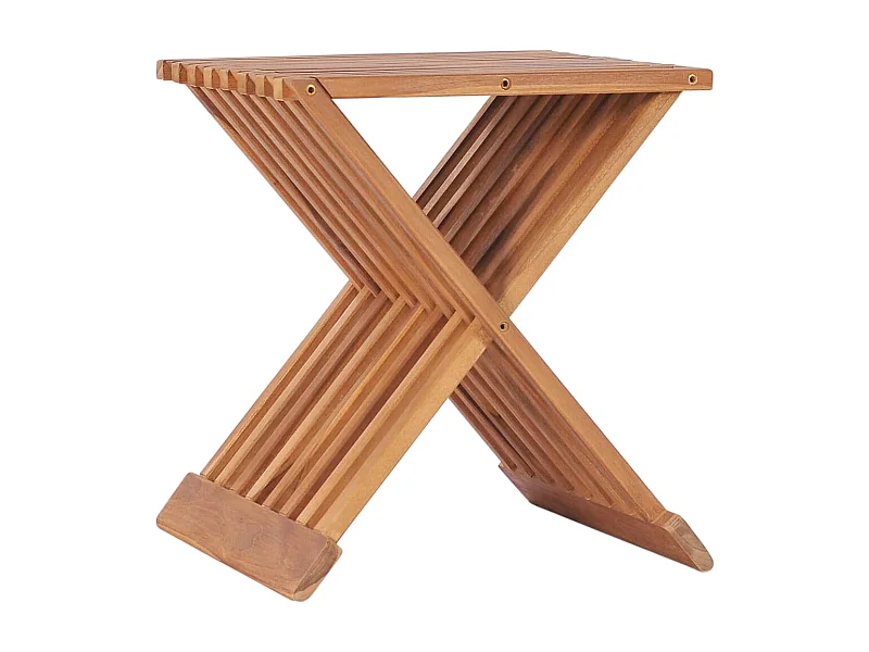 Tabouret pliable 40x32x45 cm Bois de teck solide