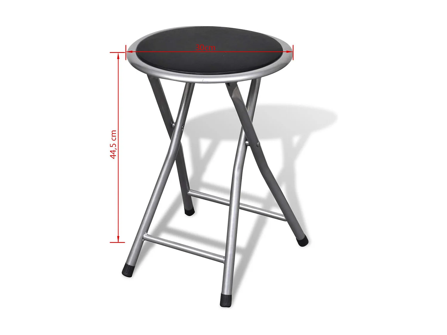 Tabourets de bar pliables lot de 4 similicuir