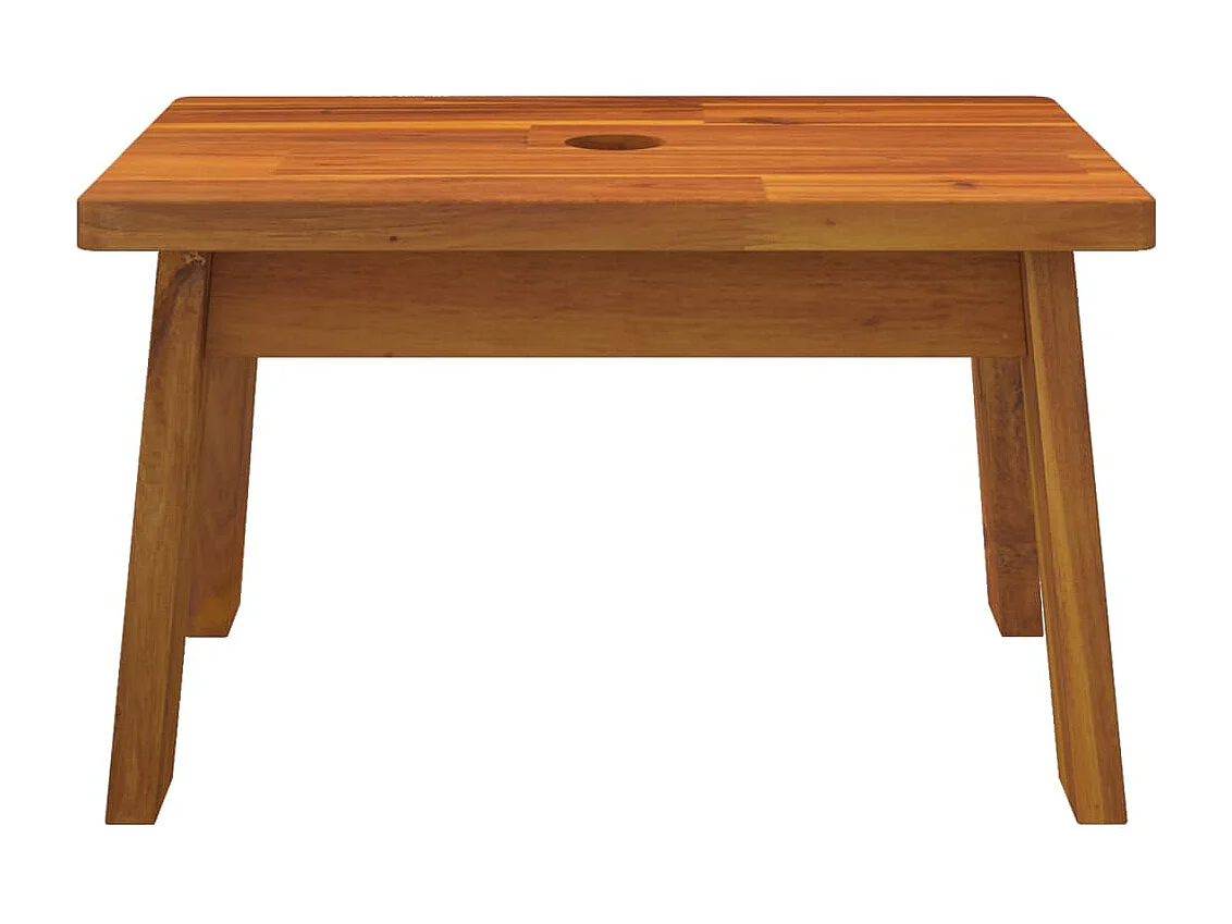 Taburete con escalera 38x26x22 cm Madera maciza de acacia