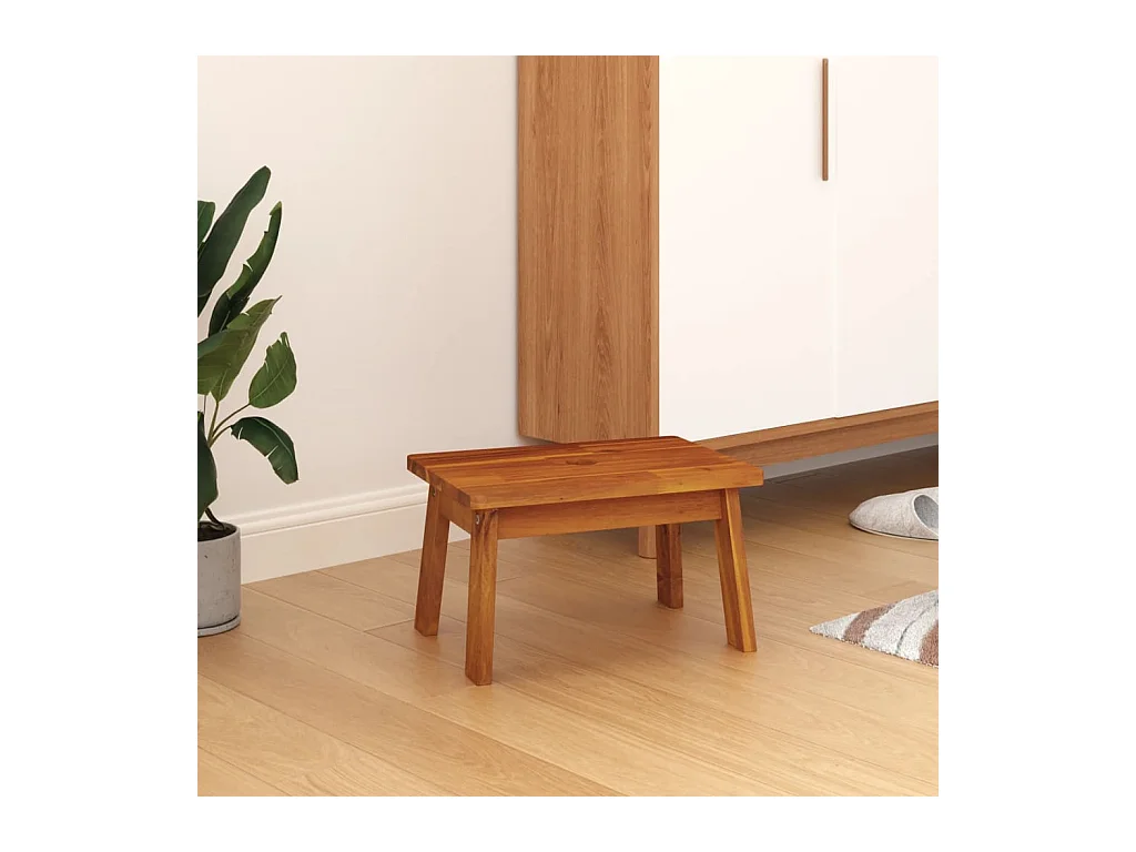 Tabouret-escabeau 38x26x22 cm Bois d'acacia solide