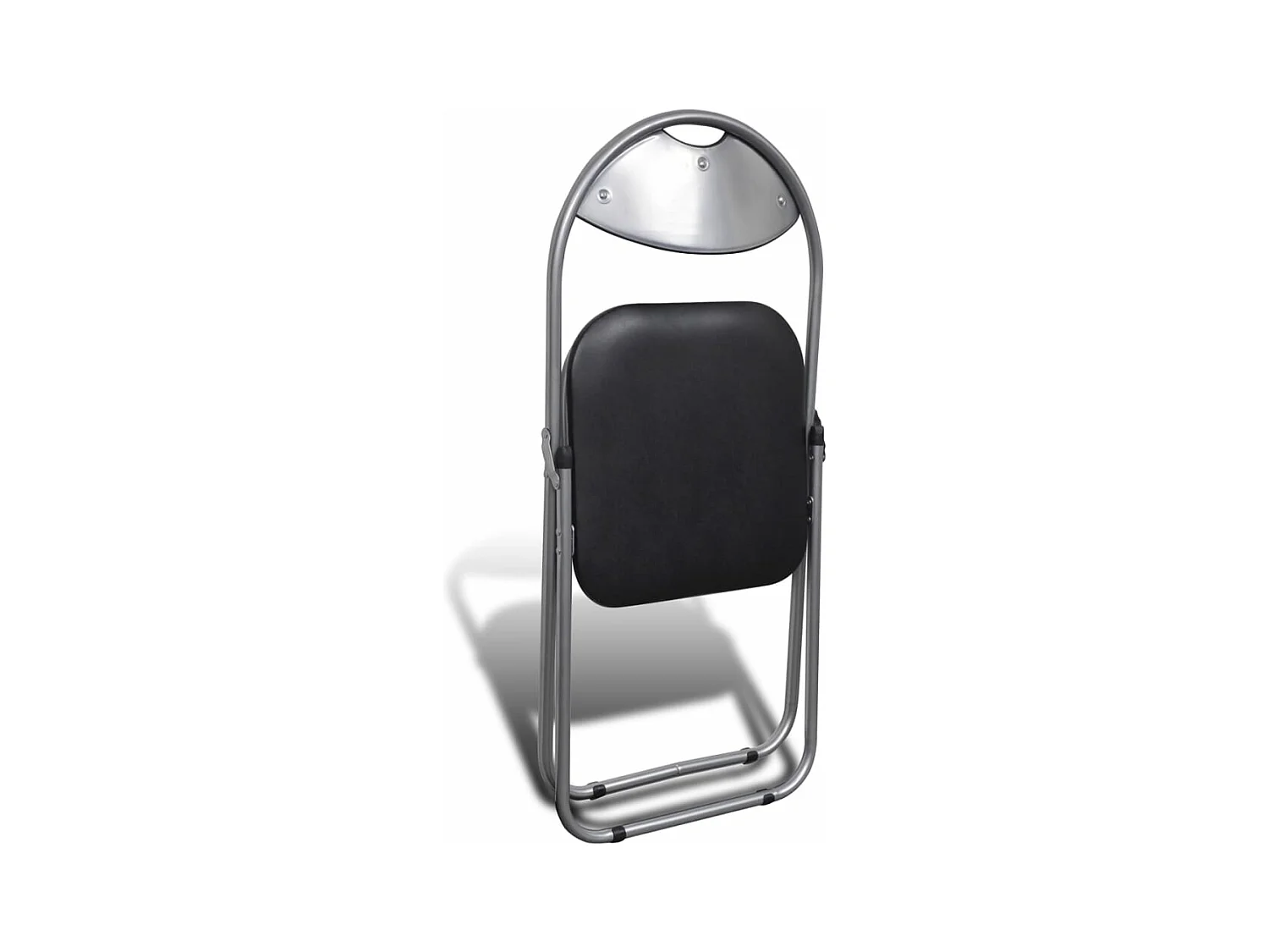 Chaises à manger pliables lot de 6 noir similicuir et acier