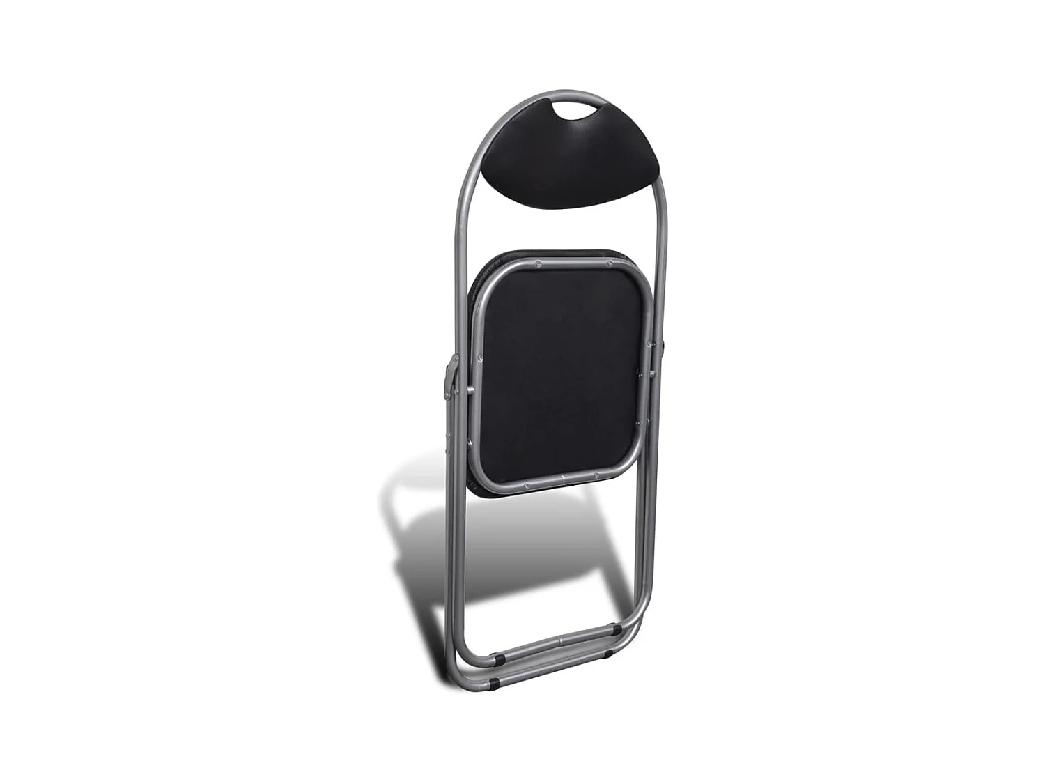 Chaises à manger pliables lot de 6 noir similicuir et acier