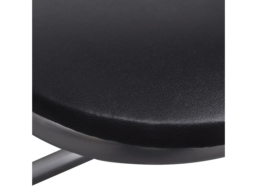 Chaises à manger pliables lot de 6 noir similicuir et acier