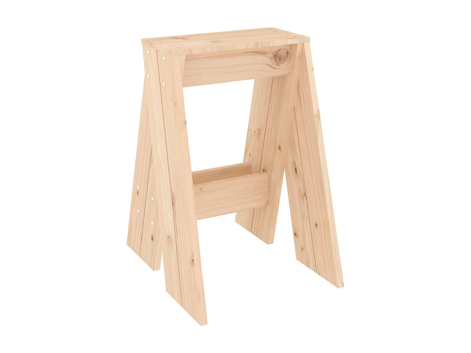 Conjunto de 2 bancos em madeira maciça de pinho 40x40x60 cm