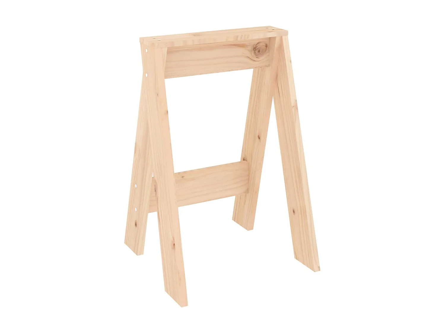 Conjunto de 2 bancos em madeira maciça de pinho 40x40x60 cm