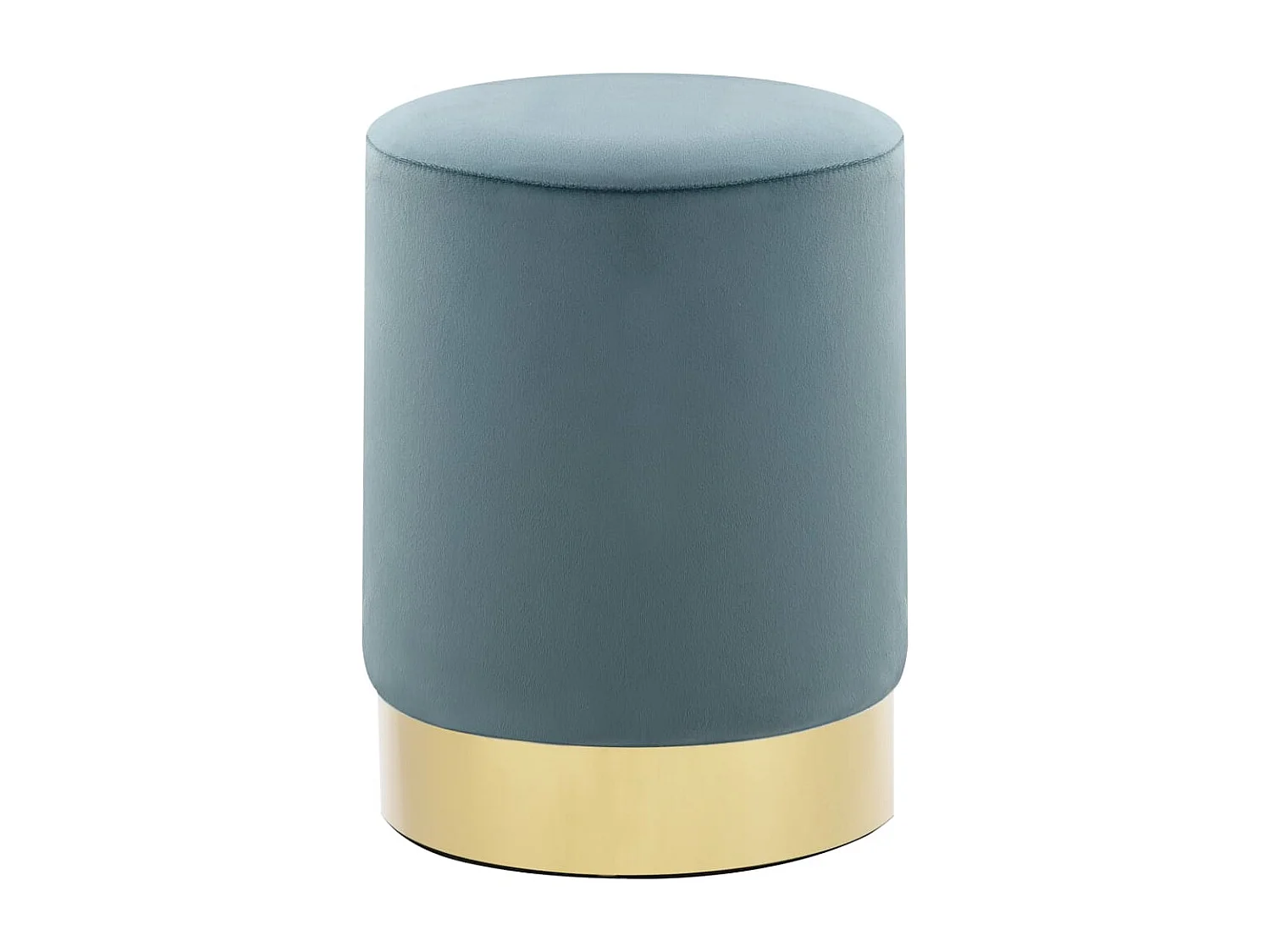 Sgabello Velluto azzurro e oro