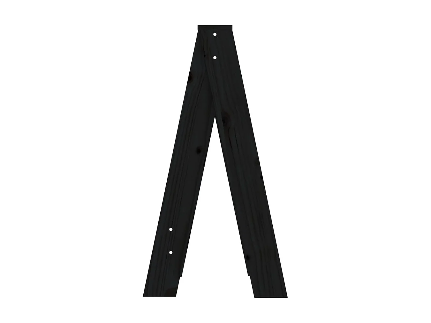 Conjunto de 2 bancos em madeira maciça de pinho preto 40x40x75 cm