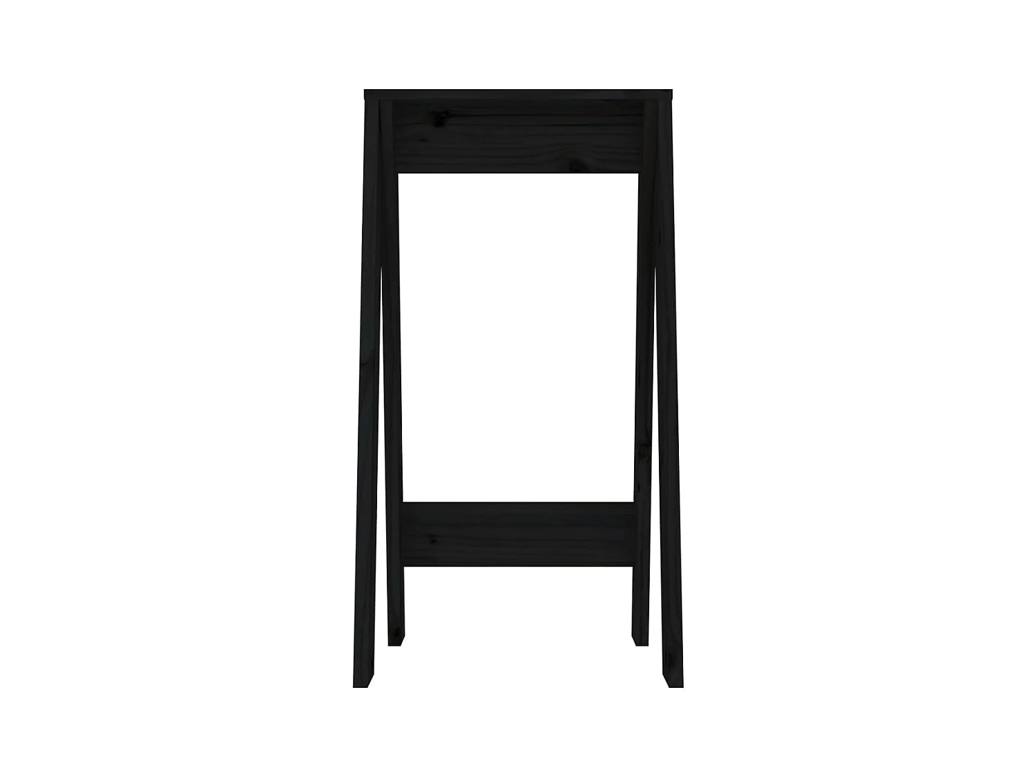 Tabourets lot de 2 noir 40x40x75 cm bois massif de pin